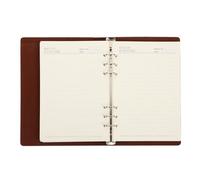 Hoement Cuaderno de Oficina A5 Hojas Sueltas, Tapa Dura de Pu Negro, 100 Hojas para Organizar Trabajo y Escritura Creativa en Reuniones y Negocios