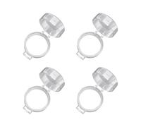 Hoement Cubierta de Seguridad para Cocina de Gas Transparente Orificios Grandes, 4 Unidades, Protector Infantil para Perillas, Evita Accidentes y Uso en Fogones Portátiles