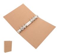 Hoement Cubierta Ligera y Antideslizante de Papel Kraft Marrón de Carpeta de Cuaderno A6 Funda Reutilizable 6 Anillas para Planner y Escritura Creativa
