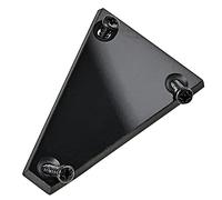 Hoement Cubierta Triangular de Aluminio para Barra de Alma de Guitarra Eléctrica, Color Negro, 3 Tornillos Negros, Accesorio Duradero para Piezas de Guitarra Eléctrico, Suministros