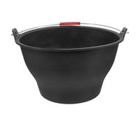 Hoement Cubo de Construcción Pequeño Asa Portátil Cubo de Goma Grueso y Reforzado para Cemento y Agua Color Negro y Gris Adecuado para Obra y Jardinería Resistente y Estilo Aleatorio