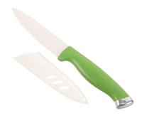 Hoement Cuchillo de Cerámica para Cortar Tomates y Verduras con Mango de Plástico y Funda Protectora, Adecuado para Decoración de Sushi y Frutas