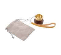Hoement Cuenco Sonoro de Meditación Mini de Metal Dorado con Campana de Latón para Relajación y Purificación del Aire en Decoración del Hogar