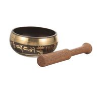 Hoement Cuenco Tibetano de Meditación Multifunción de Madera Sonido Resonante para Yoga y Relajación Accesorio para Mindfulness y Alivio del Estrés