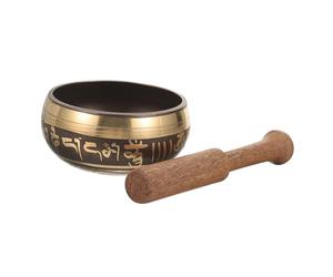 Hoement Cuenco Tibetano de Meditación Multifunción de Madera Sonido Resonante para Yoga y Relajación Accesorio para Mindfulness y Alivio del Estrés