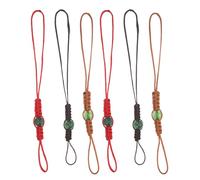 Hoement Cuerda para Tapa de Tetera 6 Piezas Trenzada Cuentas, Accesorio para Teteras de Hierro Fundido, Porcelana y Vidrio, Lazo de Sujeción Anticaída para Ceremonias de Té Tradicionales