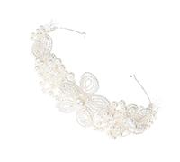 Hoement Diadema de Perlas de Cristal en Color para Bodas y Fiestas, Accesorios para Cabello que Sujetan el Cabello Elegancia y Brillo para Niñas y Mujeres