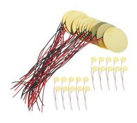 Hoement Discos Piezoeléctricos de 27 MM Cable Piezoeléctrico para Guitarra Acústica 40 Unidades Transductor Cerámico para Pastillas y Disparadores Musicales