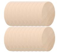 Hoement Discos Redondos de Madera Maciza 25 MM, 50 Piezas Naturales sin Tratar para Proyectos de Arte, Decoración y Juegos de Mesa