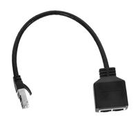 Hoement Divisor Ethernet Rj45 Macho a Doble Rj45 Hembra para Conectar Múltiples Dispositivos, Adaptador LAN Rápido y Compacto, Compatible Redes Domésticas Oficina, Color Negro
