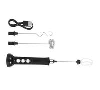 Hoement Espumador de Leche Eléctrico Portátil Recargable con USB Mini Batidor Manual para Café Leche y Huevos Mezclador con Velocidades Ajustables para Espuma Cremosa