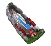 Hoement Estatua Religiosa de Resina Virgen María Adorno Decorativo para Hogar y Oficina Escultura Católica Ligera y Resistente Sacro
