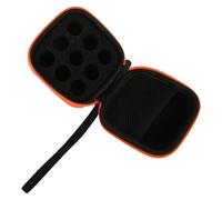 Hoement Estuche de Insulina Portátil con 9 Compartimentos para de 10 Ml Bolsa Rígida Térmica Naranja con Asa Organizador Antichoque para Viaje y Almacenamiento Seguro de Péptidos