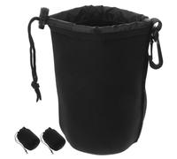 Hoement Estuche para Lentes de Cámara DSLR Resistente al Agua, Neopreno Durable, Tamaño L, Set de 3 Piezas, Bolsa Protectora Portátil para Almacenamiento y Viaje, Compatible Cámaras Réflex