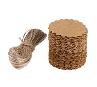 Hoement Etiquetas Colgantes Prácticas Tarjetas en Blanco de Papel Kraft con Cuerda, 201 Piezas para Escribir y Decorar para Manualidades y Regalos