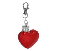 Hoement Frasco de Acero Inoxidable Portátil en Forma de Corazón 1 Onza para Vino y Licor Mini Petaca Ligera para Camping y Viajes Botella Pequeña de Bolsillo Color Rojo