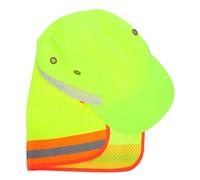 Hoement Gorra con Visera Reflectante de Alta Visibilidad para Fiesta Verano, Protección Solar Transpirable de Nylon Verde con Cobertura para Cuello Adecuado para Actividades al Aire Libre