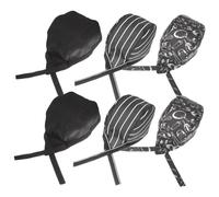 Hoement Gorros de Chef Unisex Ajustables 6 Piezas Algodón Negro y Color Claro Sombrero Restaurante Cocina Trabajo Uniforme Servicio