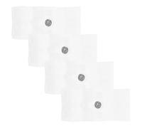 Hoement Guía Inferior para Puertas de Ducha de Cristal Bloque Anticolisión de Silicona Flexible, Fácil Instalación y Compatible Diferentes Tamaños, Pack de 4 Piezas Blanco