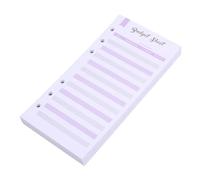 Hoement Hojas de Presupuesto Diario Diseño de Orificios Perforados en Papel Púrpura 60 Planificador Práctico y Funcional Portátil para Uso en Oficinas y Hogares
