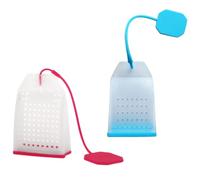 Hoement Infusores de Té de Silicona Resistentes la Corrosión 2 Piezas Diseño de Agujeros Pequeños, Estructura Sólida y Fáciles de Limpiar para Uso en Casa o Restaurante