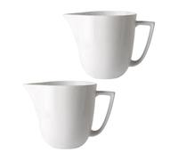 Hoement Juego de 2 Jarras de Leche de Cerámica Asa Ergonómica para Café y Latte Art, Flujo Fluido Adecuado para Cafeterías y Amantes del Café Varios estilos