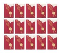 Hoement Juego de 20 Tarjetas de Invitación para Boda Tradicional China Papel de Diseño con Estampado de Campanillas Invitaciones Formales para Banquetes y Fiestas de Aniversario