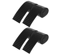 Hoement Juego de Azulejos Adhesivos para Pared de Acrílico Negro Forma Cuadrada y Parte Trasera Plana, 8 Rollos para Manualidades y Decoración en Baños
