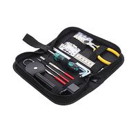 Hoement Juego de Herramientas Profesional para Reparación y Limpieza de Guitarra, Kit de Mantenimiento 18 Piezas, Accesorios Esenciales para Cuerdas y Púas, Bolsa de Transporte para Uso