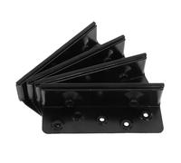 Hoement Juego de Soporte de Hierro Negro para Litera de Madera con Conector Seguro y Tornillos Incluidos para Cabeceras y Pies de Cama en Hoteles