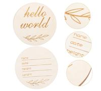 Hoement Letreros de Madera Minimalistas 2piezas, Ideales para Capturar Fotos para Anuncio de Nacimiento de Ñiño Obsequio para Nuevos Padres