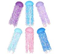 Hoement Linternas colgantes de medusa de papel 6 piezas con diseño oceánico para de habitaciones y fotográficos en eventos de mujeres y niñas Color Aleatorio