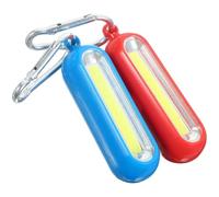 Hoement Llavero de Linterna LED Versátil y Ligera para Camping y Senderismo, 2 Piezas Gancho de Montañismo en Plástico Color Rojo