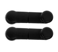 Hoement Manijas de Puertas Interiores para Coche de Abs Negro, Resistentes al Desgaste y Ergonómicas, 2 Piezas para Ventana y Puerta, Ideales para Viajes y Uso Diario