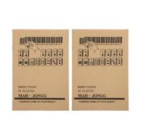 Hoement Manual de Reglas del Mahjong Chino en Papel, 2 Piezas, Guía Profesional para Principiantes y Entusiastas en Reuniones Sociales y Aprendizaje Grupal