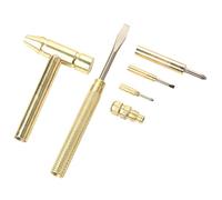 Hoement Martillo Pequeño Multifunción De Cobre Con Destornillador Desmontable Para Reparaciones Domésticas y Bricolaje Herramienta Manual Resistente y Duradera