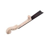 Hoement Mástil de Violín y Pergamino Tallado a Mano Negro de Madera con 4 Agujeros para Cuerdas Repuesto para Constructores de Violines para Constructores de Violines