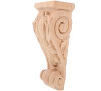 Hoement Ménsula de Madera Tallada Europea Decoración Rústica para Carpintería Ménsula Decorativa de Madera Maciza Tamaño 8x15x4.5 Cm para Muebles y Reformas del Hogar