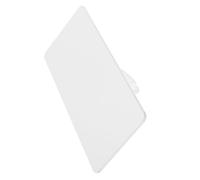 Hoement Micrófono Inalámbrico con Clip de Acrílico para Entrevistas y Eventos, Fácil de Usar y Elimina Cables Enredados, Color Blanco Rectangular