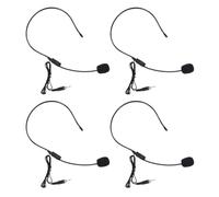 Hoement Micrófonos de Diadema Cable 4 Piezas, Micrófono Amplificador de Voz, Condensador, Diseño Compacto y Liviano, Compatible para Enseñanza y Uso Altavoces Portátiles
