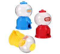 Hoement Mini Máquina de Chicles de Plástico Diseño Compacto y Suave, Dispensador de Dulces para Fiestas y Reuniones Familiares, Paquete de 3 Unidades
