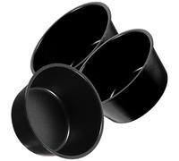 Hoement Moldes para Pudín Antiadherentes de Acero al Carbono, 3 Piezas, Tazas Redondas Pequeñas de 100ml para Hornear Cupcakes, Muffins y Tartas, Aptos para Uso Doméstico y Repostería