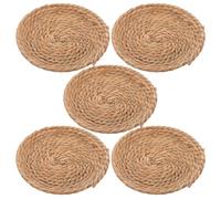 Hoement Nido de Paja Tejida para Jaulas de Gallinas y Mascotas, Lavable y Fácil de Limpiar, Pack de 5 Unidades Adecuado para Balcones y Salas