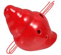 Hoement Ocarina de Cerámica de 6 Agujeros en Tono C para Principiantes, Diseño de Caracola Roja Portátil, Instrumento Musical Étnico Adecuado para Estudiantes y Viajes