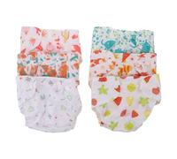 Hoement Pañales Lavables para Bebés con Botones Ajustables, Ropa Interior de Entrenamiento Absorbente y Transpirable, 6 Diseños Estampados 6 Insertos Absorbentes, Reutilizables para