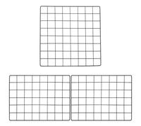 Hoement Panel de Rejilla de Pared de Hierro Negro 3 Piezas para Organizar Fotos y Decorar Habitaciones en Familias y Aulas Estilo Práctico y Moderno