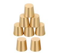 Hoement Patas de Latón para Bandejas y Tablas de Cortar Set de 8 Piezas 15 MM de Altura Tornillos y Arandelas Almohadillas Antideslizantes para Muebles y Cajas de Joyería Soporte