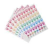 Hoement Pegatinas de Mapas de Ubicación, Marcadores de Puntos para Mapas, Autoadhesivas y Reposicionables, 5 Hojas, para Planificación de Viaje y Aula