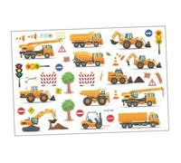 Hoement Pegatinas para Habitación Infantil de Excavadora y Semáforo Decoración de Pared de PVC Removible Tamaño 40X60 CM Adecuado para Habitaciones Infantiles y Áreas de Juego