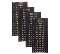 Hoement Pegatinas para Trastes de Guitarra Negro Pvc 4piezas Aplicación Sencilla y Guía Clara para Principiantes y Estudiantes de Guitarra Eléctrica y Acústica